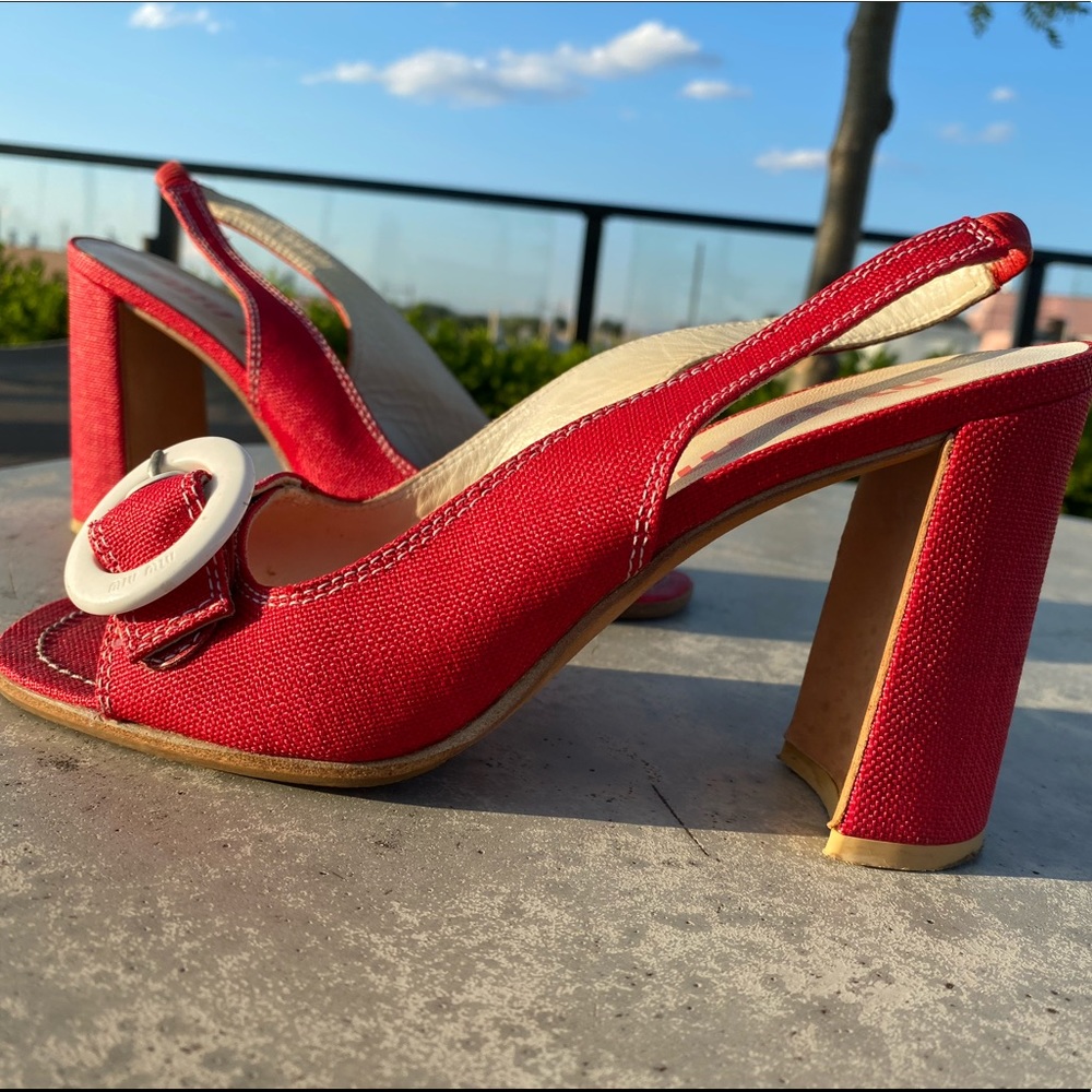 Miu Miu statement canvas shoes ! S-38